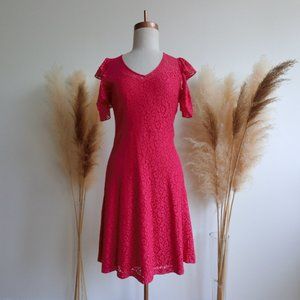 Elegant Red Lace dress